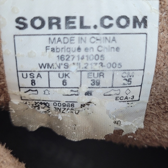 Sorel Brown Waterproof Distressed Leather Lace-Up City Wedge Boot - Size 8 - Picture 15 of 15